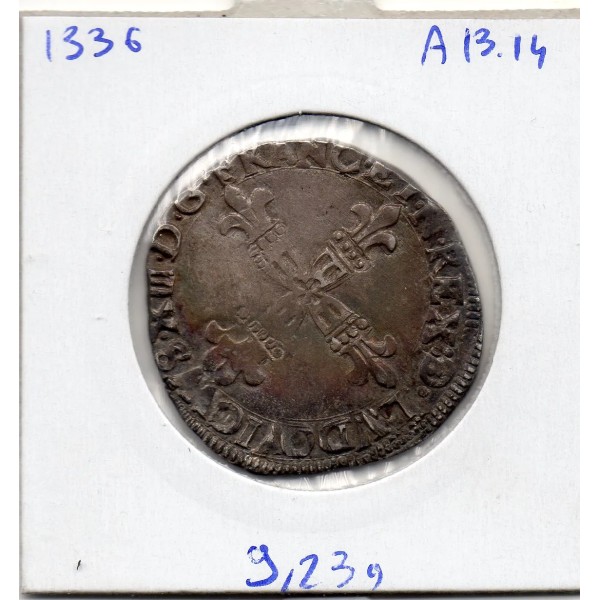 1/4 ou quart d'Ecu de Bearn 1627 *F Louis XIII TTB
