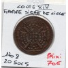Flandre, Siege de Lille 20 sols TTB 1708 Louis XIV