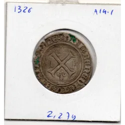 Blanc a la couronne Bourges Charles VIII (1488) TB