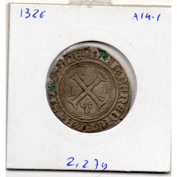 Blanc a la couronne Bourges Charles VIII (1488) TB