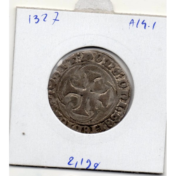 Blanc a la couronne Chalon en Champagne Charles VII (1436) TB