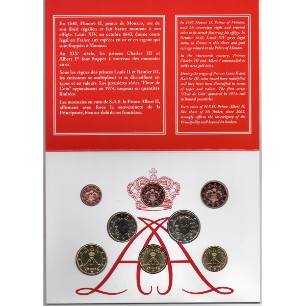 Coffret BU Monaco Série € 2025 pièce de monnaie