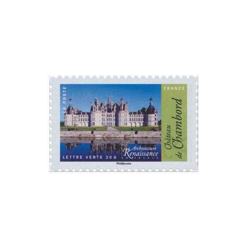 Autoadhésif Yvert No1114A Timbre Pro entreprise Chateau de Chambord  2015