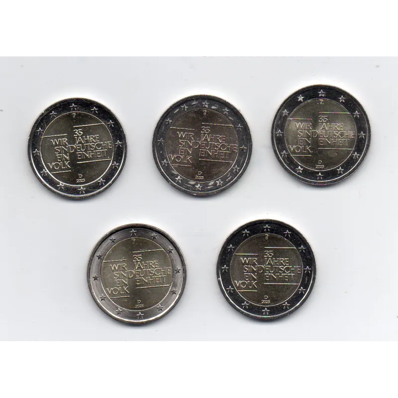 2 euro commémorative Allemagne 2025, Unité Allemande pièce de monnaie €