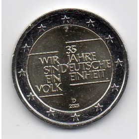 2 euro commémorative Allemagne 2025, Unité Allemande pièce de monnaie €