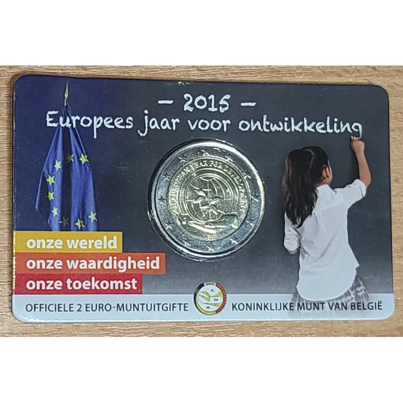 2 euros commémorative Belgique 2015 Blister abimé année du développement version flamande 2 euros commémorative Belgique 2015 Blister abimé année du développement version flamande