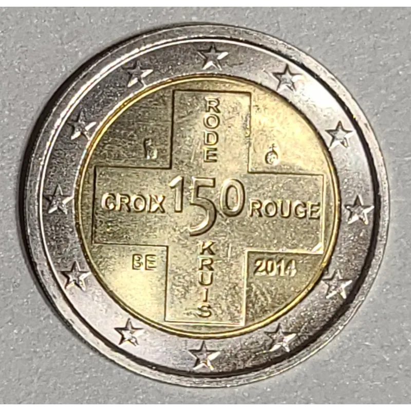 2 euros commémorative Belgique 2014 Sans blister 150 ans de la croix rouge 2 euros commémorative Belgique 2014 Sans blister 150 ans de la croix rouge