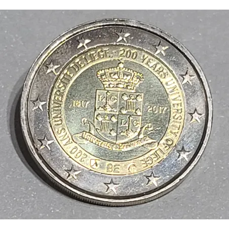 2 euros commémorative Belgique 2017 Sans blister Université de Liège