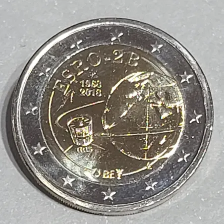 2 euros commémorative Belgique 2018 Sans blister Satellite ESRO-2B