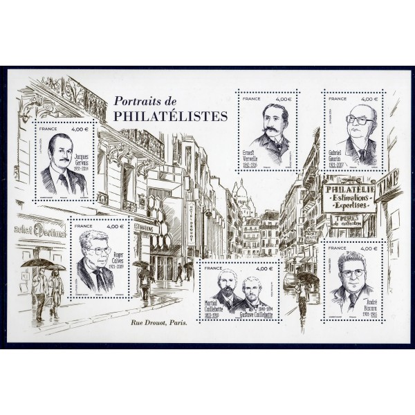 Bloc Feuillet France F5828 Portraits de philatéliste Neuf