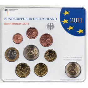 Coffret BU Allemagne 2011 lettre J série de pièce euro BU avec commémorative