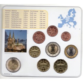 Coffret BU Allemagne 2011 lettre J série de pièce euro BU avec commémorative