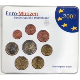 Coffret BU Allemagne 2002 lettre J série de pièce euro