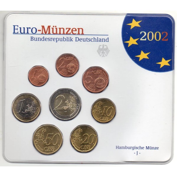 Coffret BU Allemagne 2002 lettre J série de pièce euro