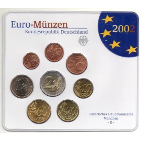 Coffret BU Allemagne 2002 lettre D série de pièce euro