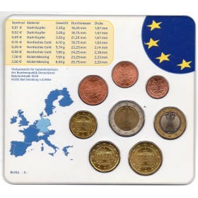 Coffret BU Allemagne 2004 lettre A série de pièce euro