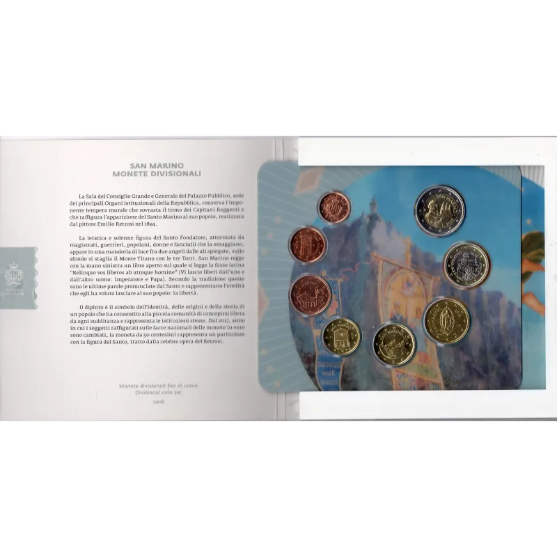 Coffret BU Saint-Marin 2018 Série divisionaire complete