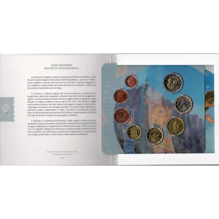 Coffret BU Saint-Marin 2018 Série divisionaire complete