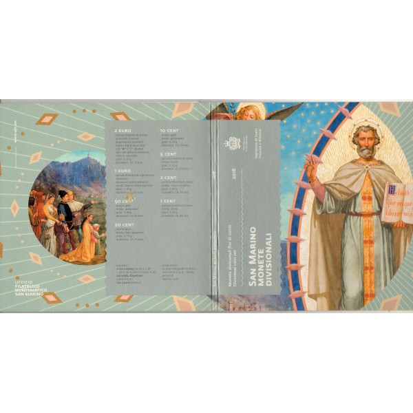 Coffret BU Saint-Marin 2018 Série divisionaire complete