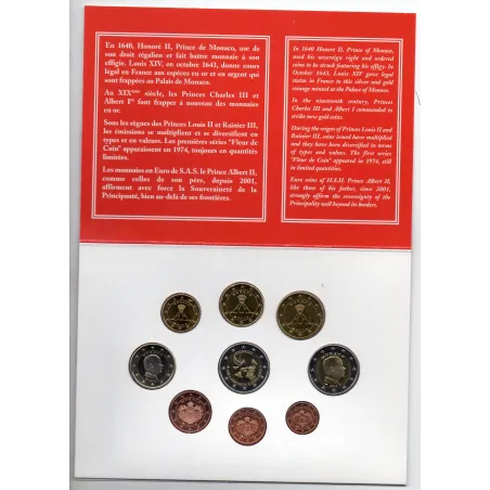 Coffret BU Monaco Série € 2013 pièce de monnaie