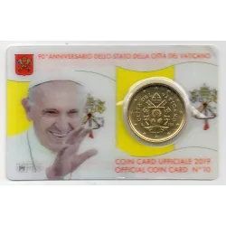 coincard n°10 Pièce 50 centimes d'euro 2019 Francois