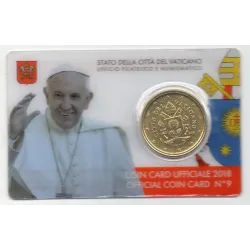 coincard n°9 Pièce 50 centimes d'euro 2018 Francois