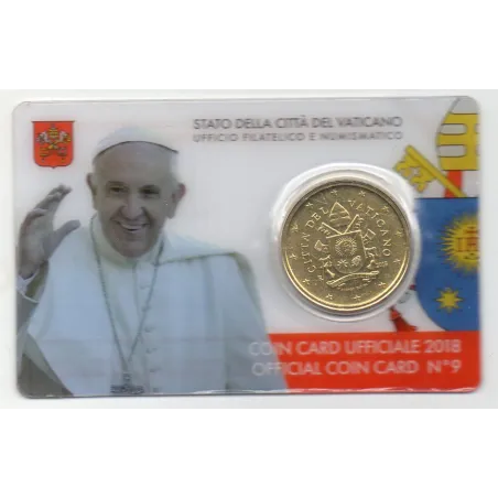 coincard n°9 Pièce 50 centimes d'euro 2018 Francois