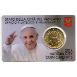 Coincard n°5 Pièce 50 centimes d'euro 2014 Francois