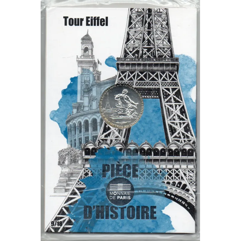 Pièce 10 euros 2019 Tour eiffel, série Histoire de France Pièce 10 euros 2019 Tour eiffel, série Histoire de France