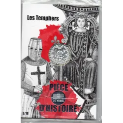 Pièce 10 euros 2019 Les templiers Philippe IV, série Histoire de France