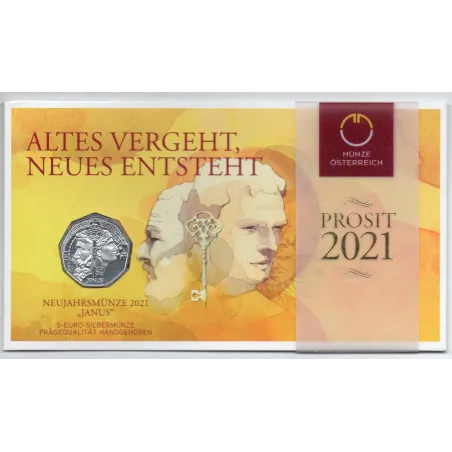 5 Euro Autriche 2021 - BU Janus 5€ argent
