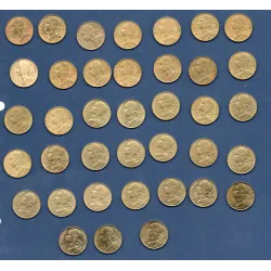 Lot de 38 pièces 10 centimes Lagriffoul 1962-2000