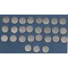Lot de 27 pièces 1/2 franc Semeuse 1965-2000 Lot de 27 pièces 1/2 franc Semeuse 1965-2000