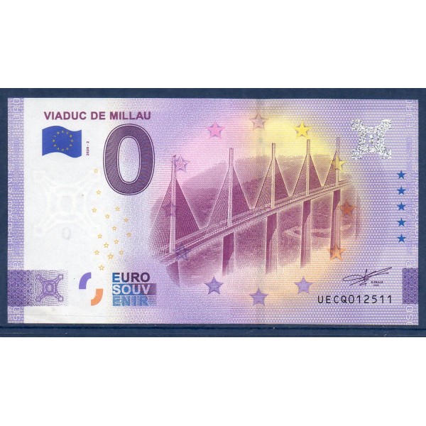 Billet souvenir Viaduc de Millau 0 euro touristique 2020