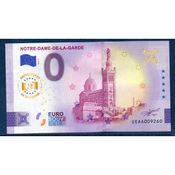 Billet souvenir Notre dame de la Garde 0 euro touristique 2025-4