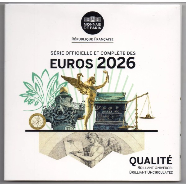 Coffret BU France 2026 pièces de monnaies Euros