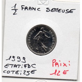 1/2 Franc Semeuse Nickel 1999 FDC, France pièce de monnaie