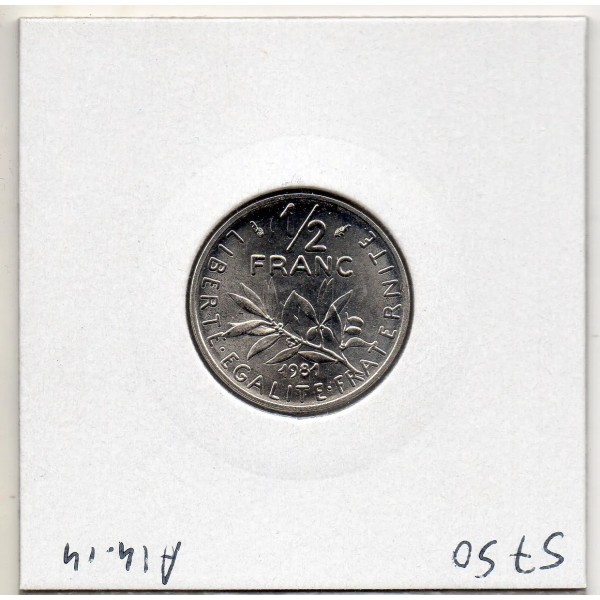 1/2 Franc Semeuse Nickel 1981 FDC, France pièce de monnaie