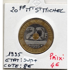 20 francs Mont St Michel 1995 Sup+, France pièce de monnaie