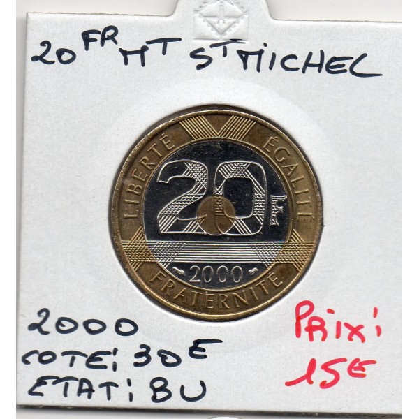 20 francs Mont St Michel 2000 BU FDC