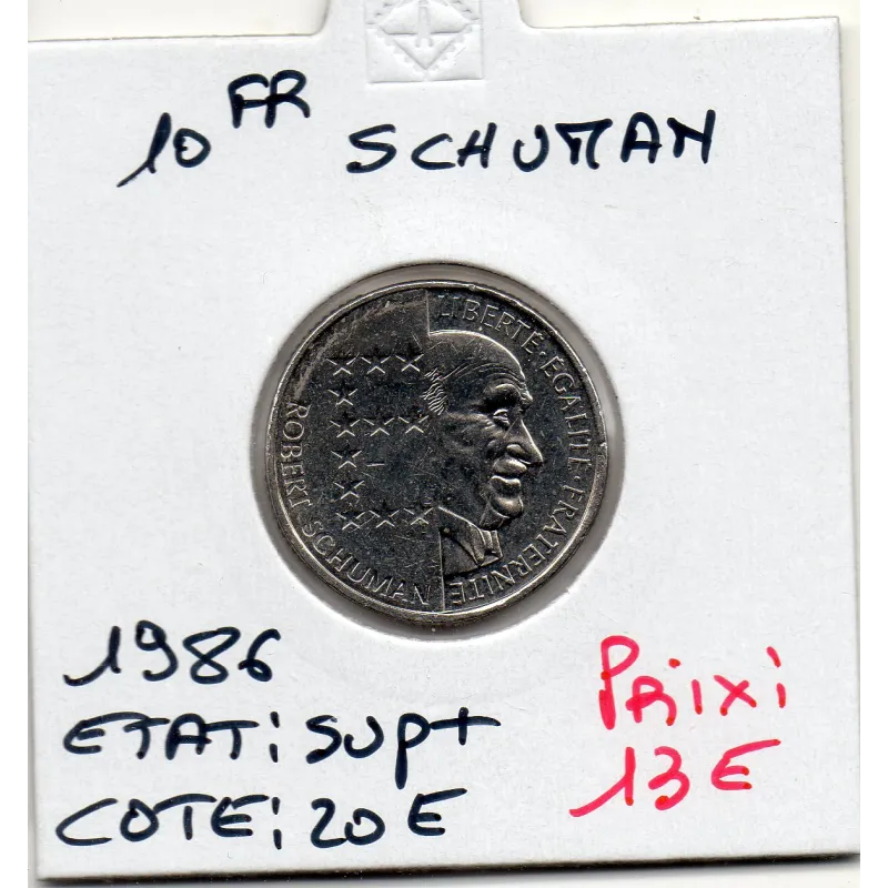 10 francs Schuman 1986 Sup+