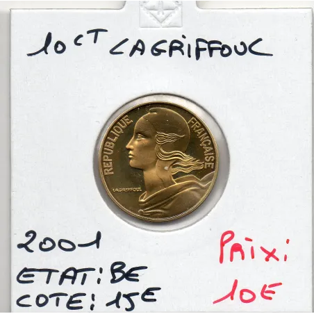 10 centimes Lagriffoul 2001 BE FDC