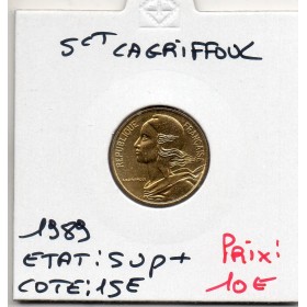 5 centimes Lagriffoul 1989 Sup+, France pièce de monnaie
