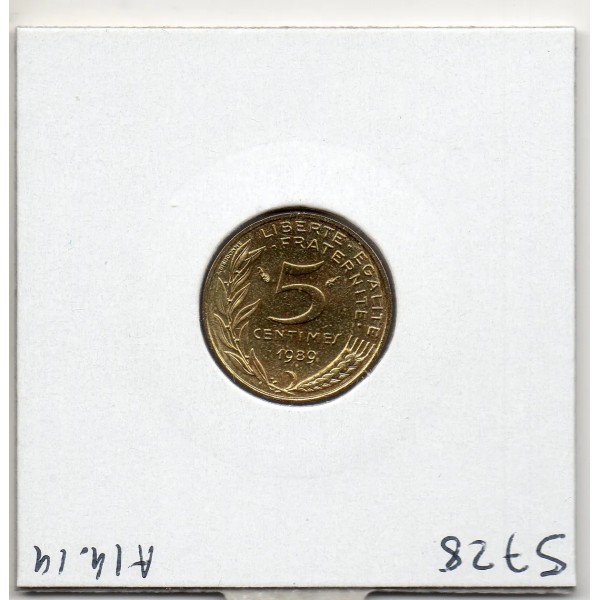 5 centimes Lagriffoul 1989 Sup+, France pièce de monnaie