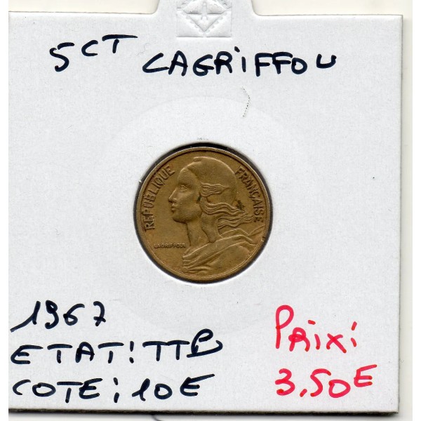 5 centimes Lagriffoul 1967 TTB