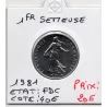 1 franc Semeuse Nickel 1981 FDC 1 franc Semeuse Nickel 1981 FDC