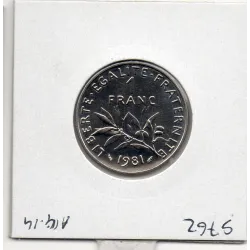 1 franc Semeuse Nickel 1981 FDC