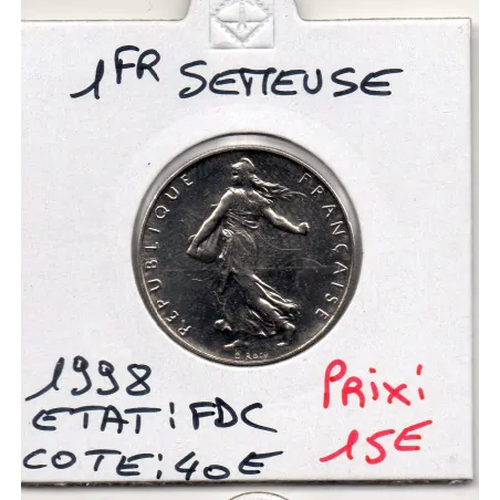 1 franc Semeuse Nickel 1998 FDC, France pièce de monnaie