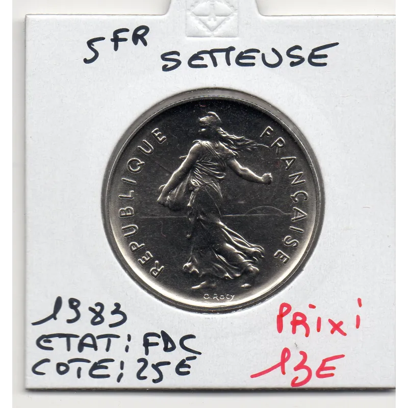 5 francs Semeuse Cupronickel 1983 FDC 5 francs Semeuse Cupronickel 1983 FDC