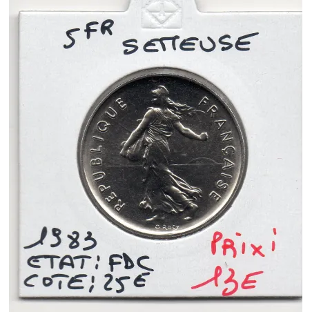 5 francs Semeuse Cupronickel 1983 FDC